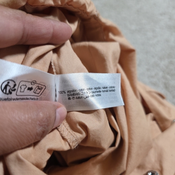 Zara Oversized Gabardine Windbreaker Military Utility Cargo Jumpsuit SZ M - Picture 13 of 13